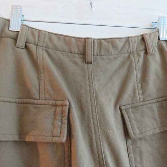 ACACIA Dublin Pant in Moss Green Cotton Raw Hem Casual Travel Vacation - Size S - Picture 15 of 16